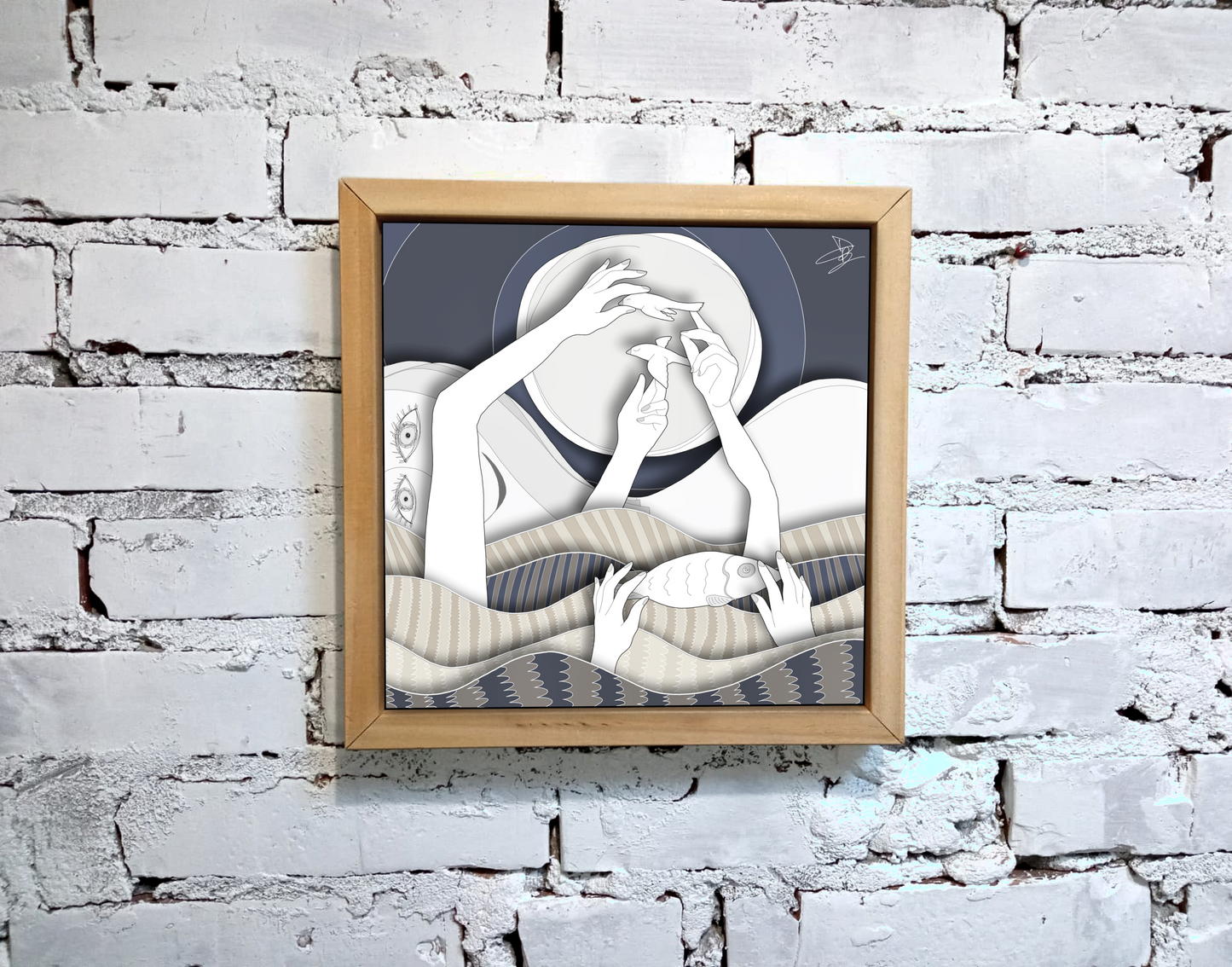 Quadro 30x30 "Sottili Pensieri Di Carta" #01