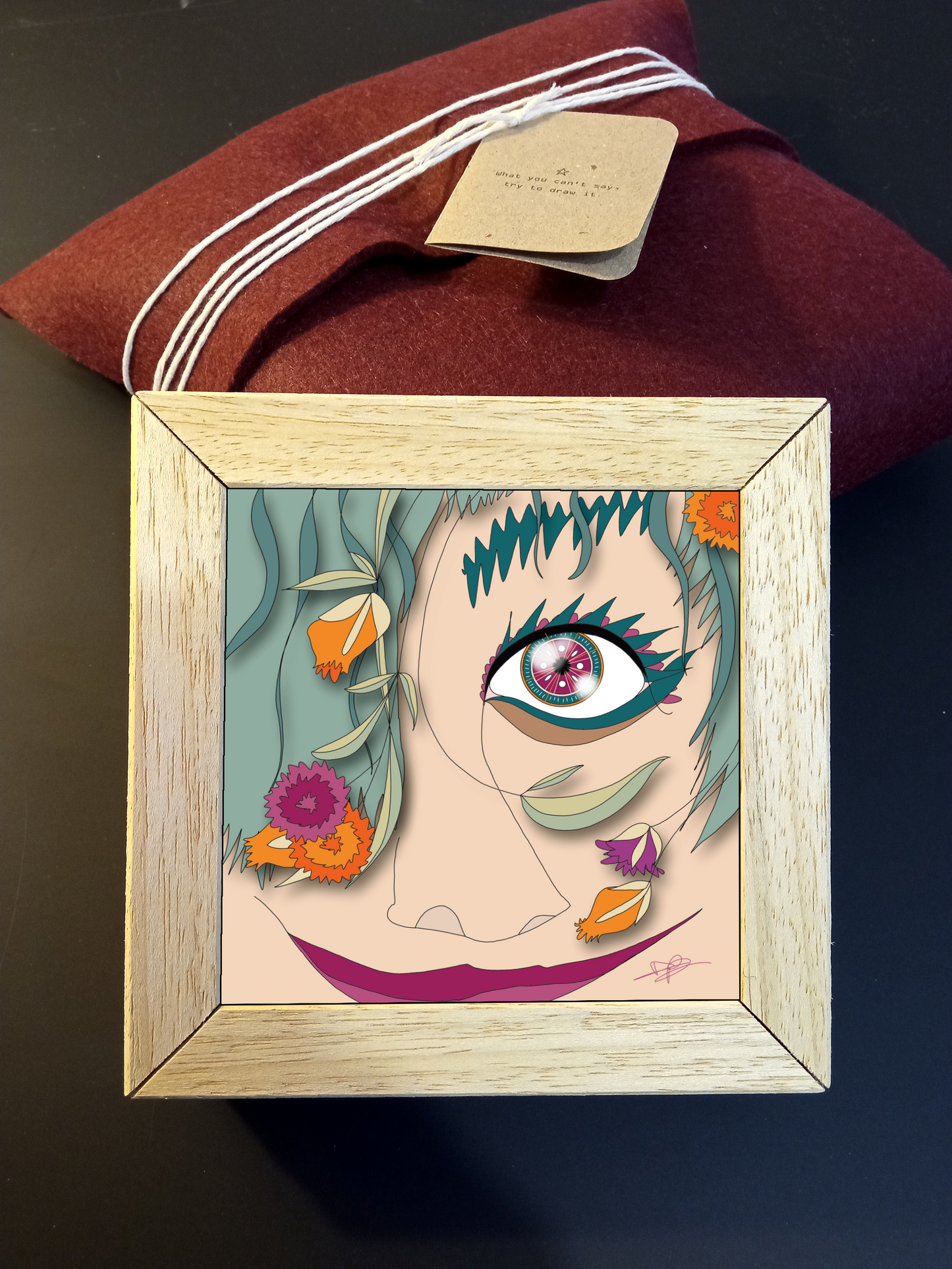 Quadretto 14x14 / 19x19 "Eyes Frame" #01