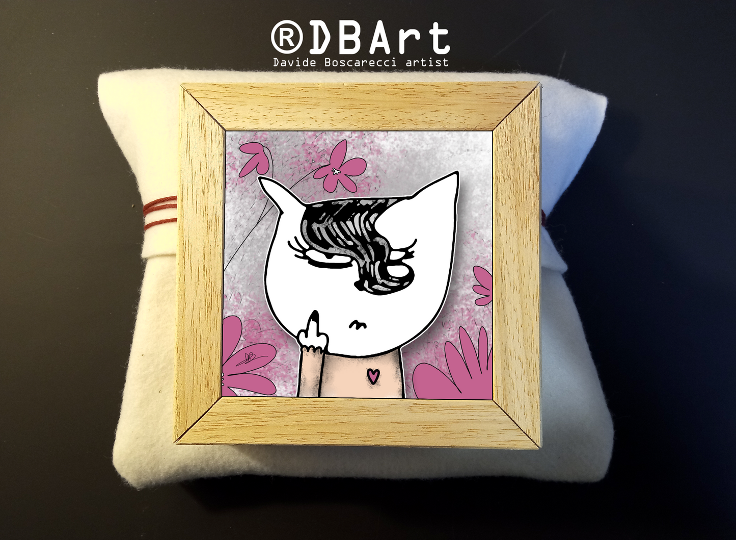 Quadretto 14x14 "The Cat In Art" #01