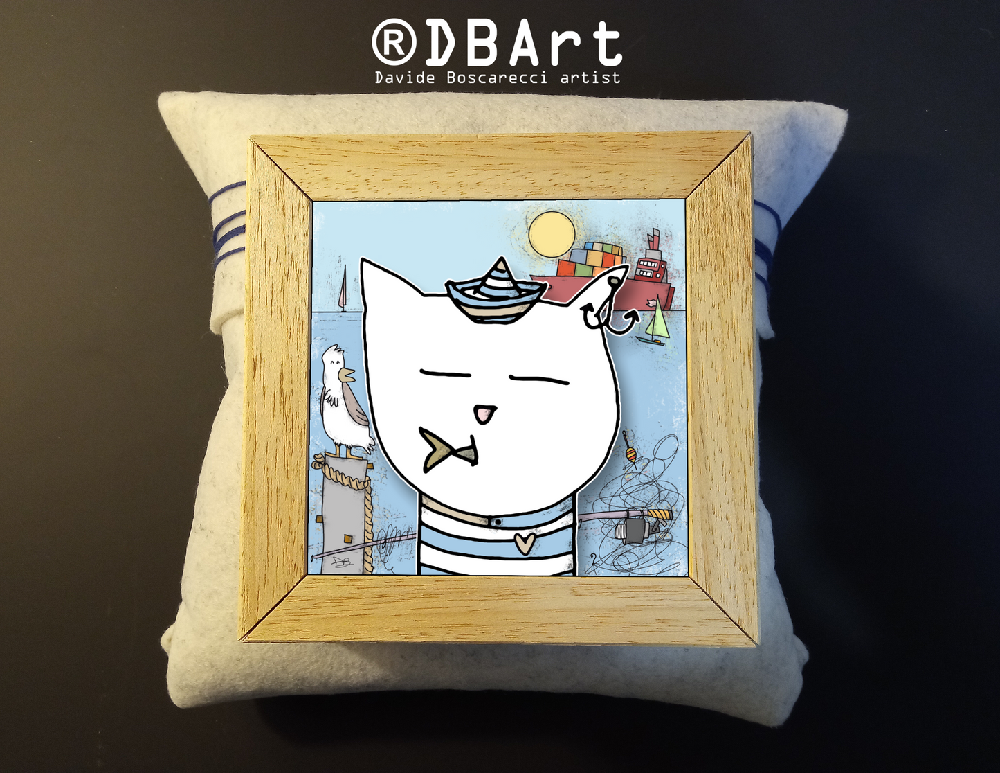 Quadretto 14x14 "The Cat In Art" #18