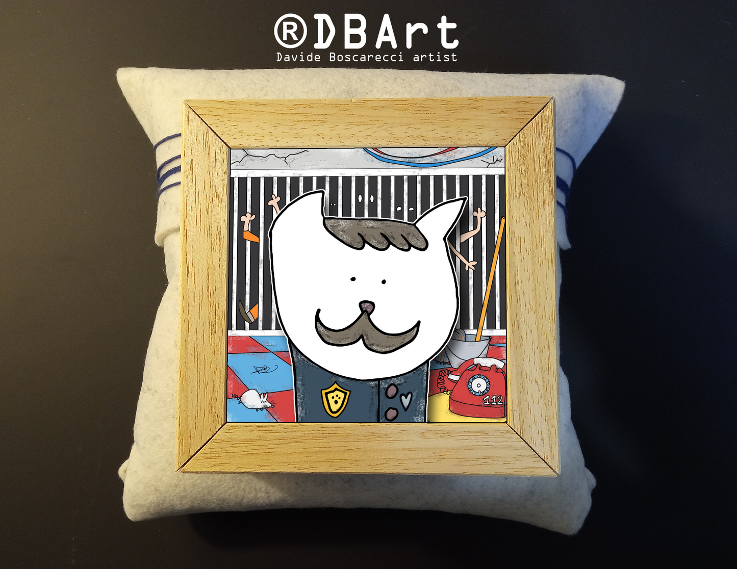Quadretto 14x14 "The Cat In Art" #15