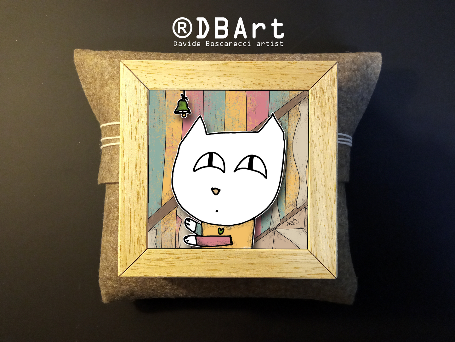 Quadretto 14x14 "The Cat In Art" #08
