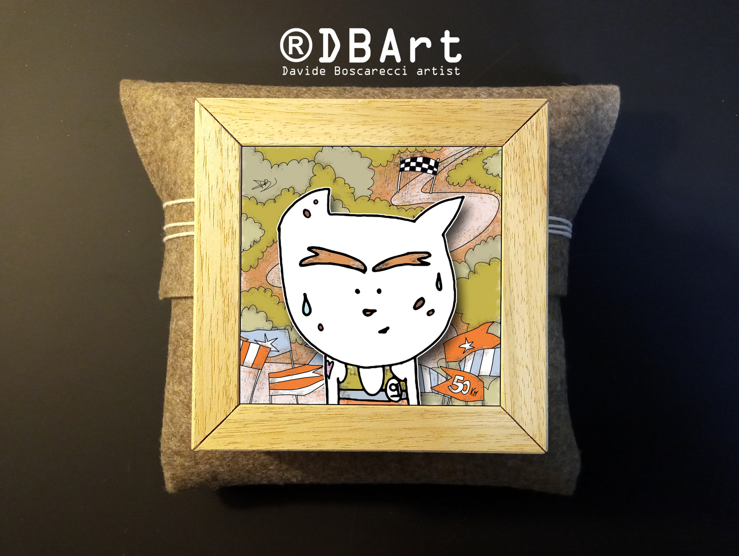 Quadretto 14x14 "The Cat In Art" #09