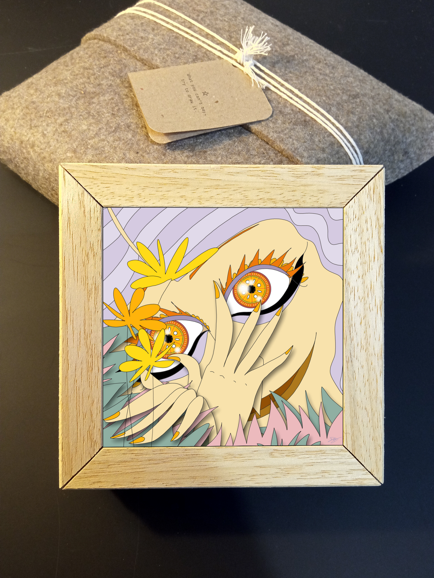 Quadretto 14x14 / 19x19 "Eyes Frame" #03