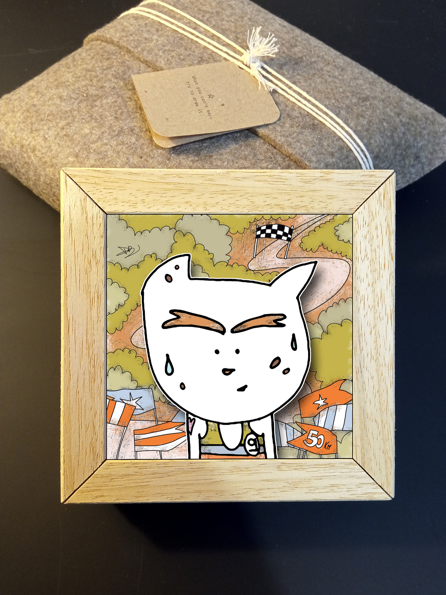 Quadretto 14x14 "The Cat In Art" #09