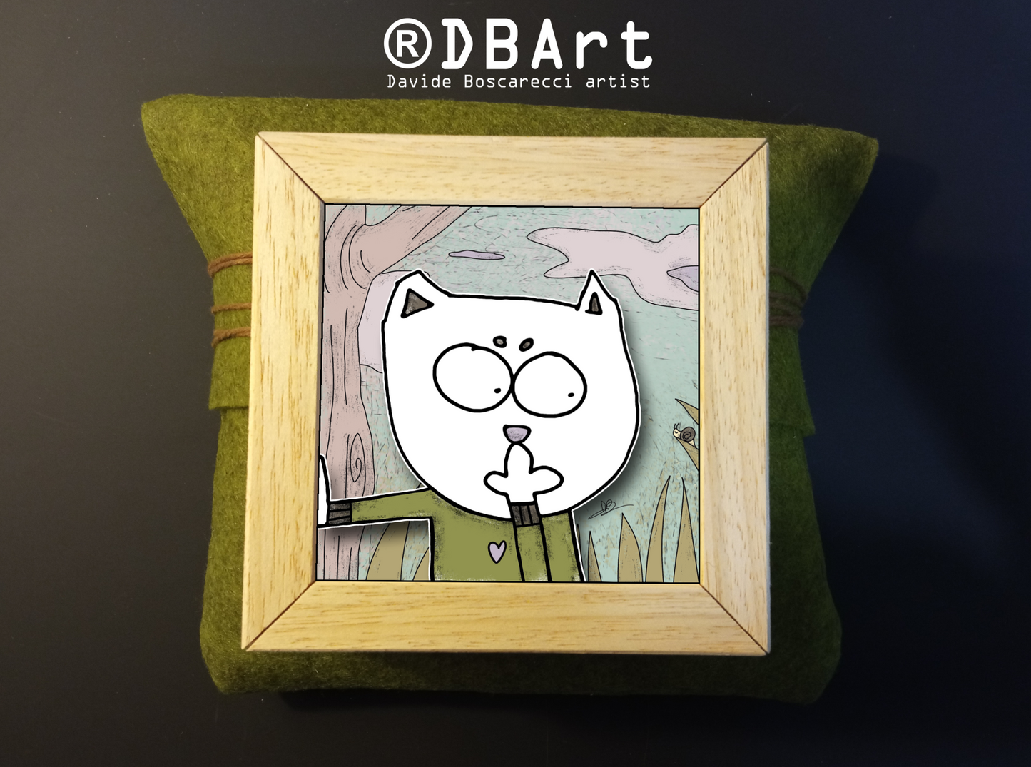 Quadretto 14x14 "The Cat In Art" #07