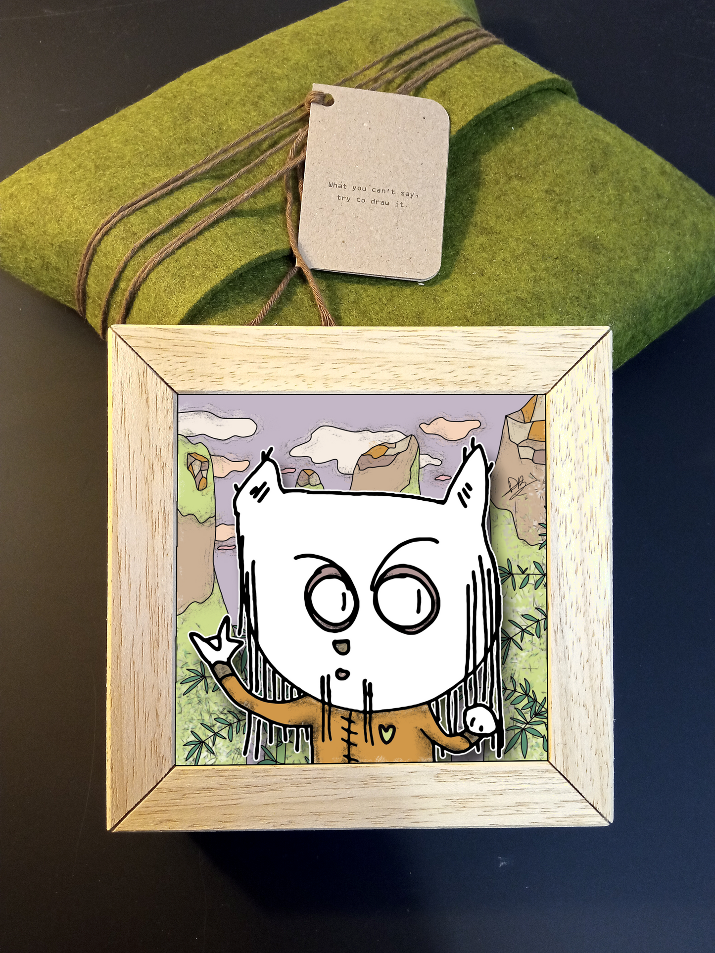 Quadretto 14x14 "The Cat In Art" #50