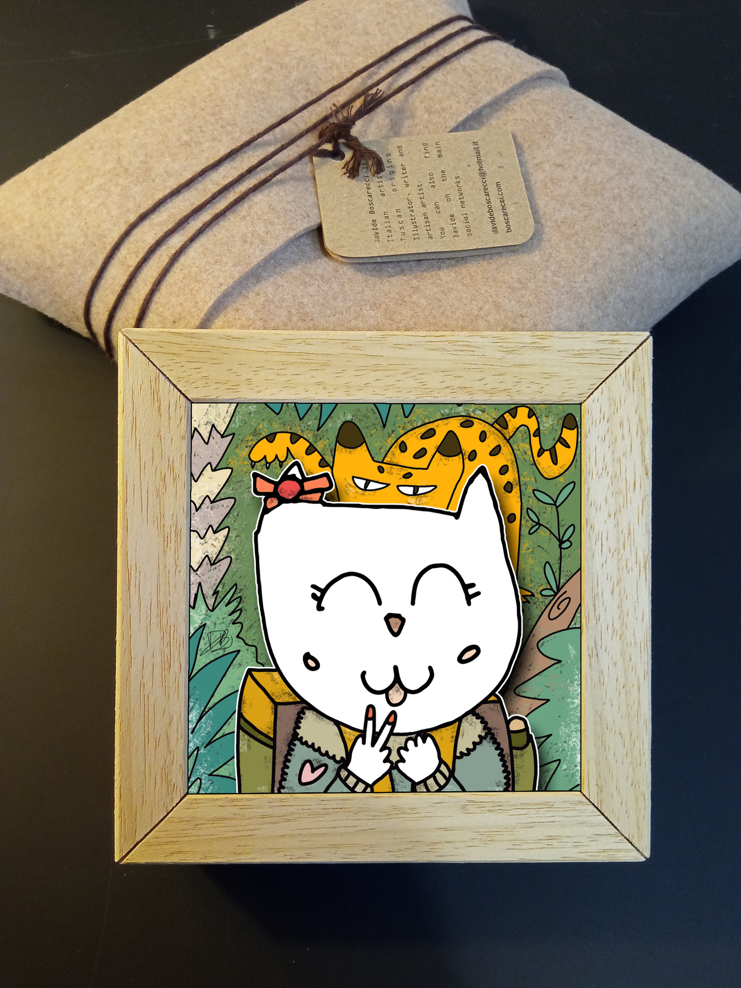 Quadretto 14x14 "The Cat In Art" #20