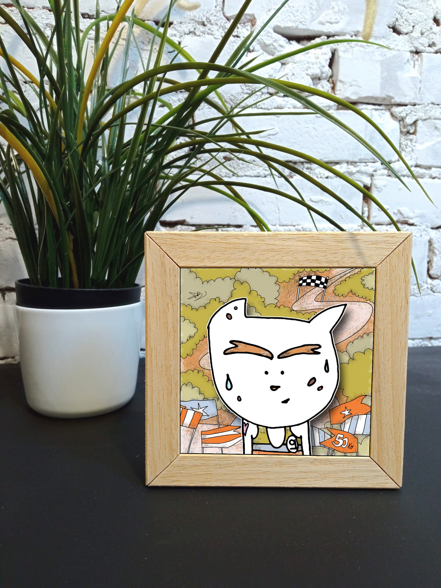 Quadretto 14x14 "The Cat In Art" #09