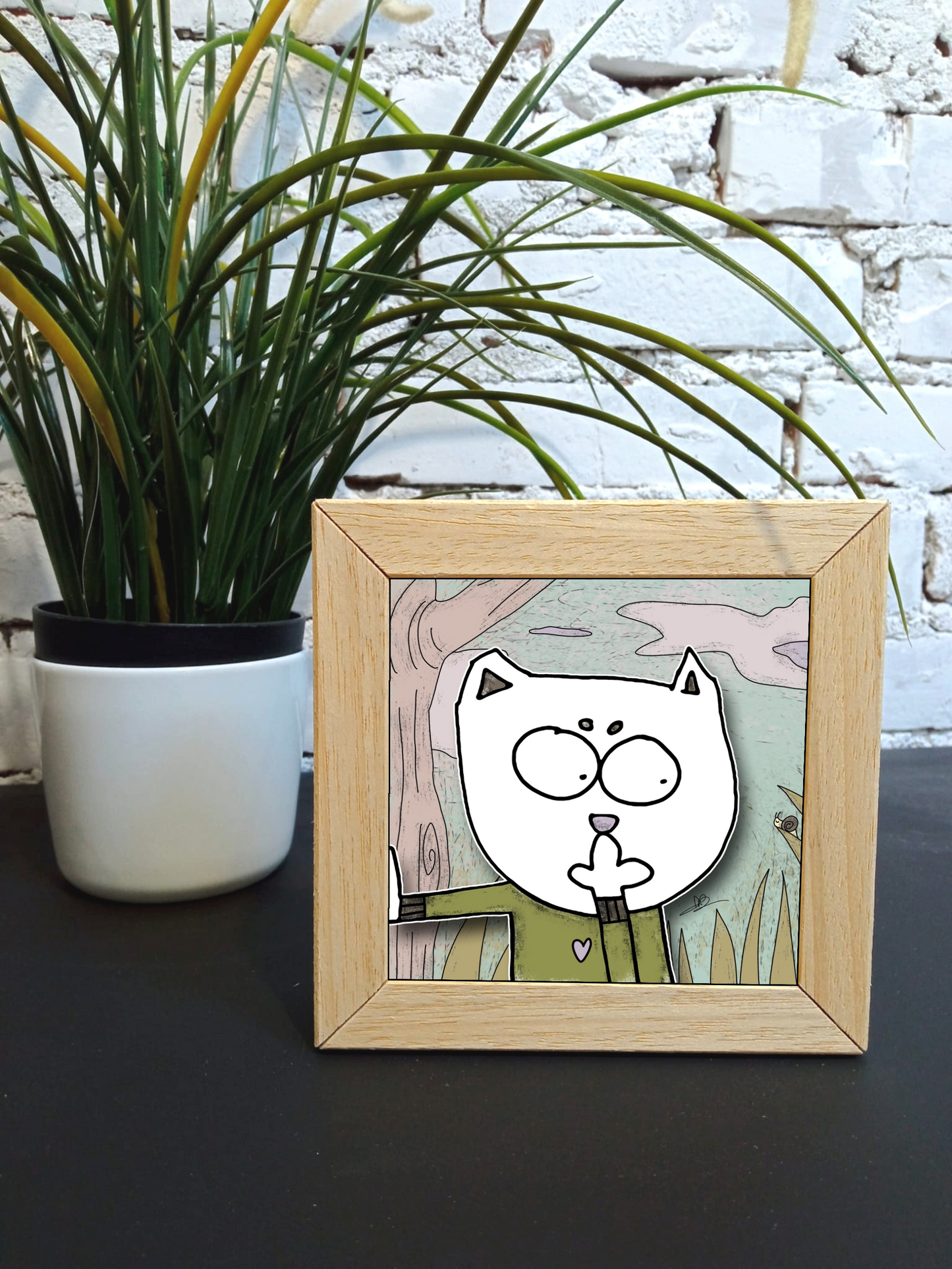 Quadretto 14x14 "The Cat In Art" #07
