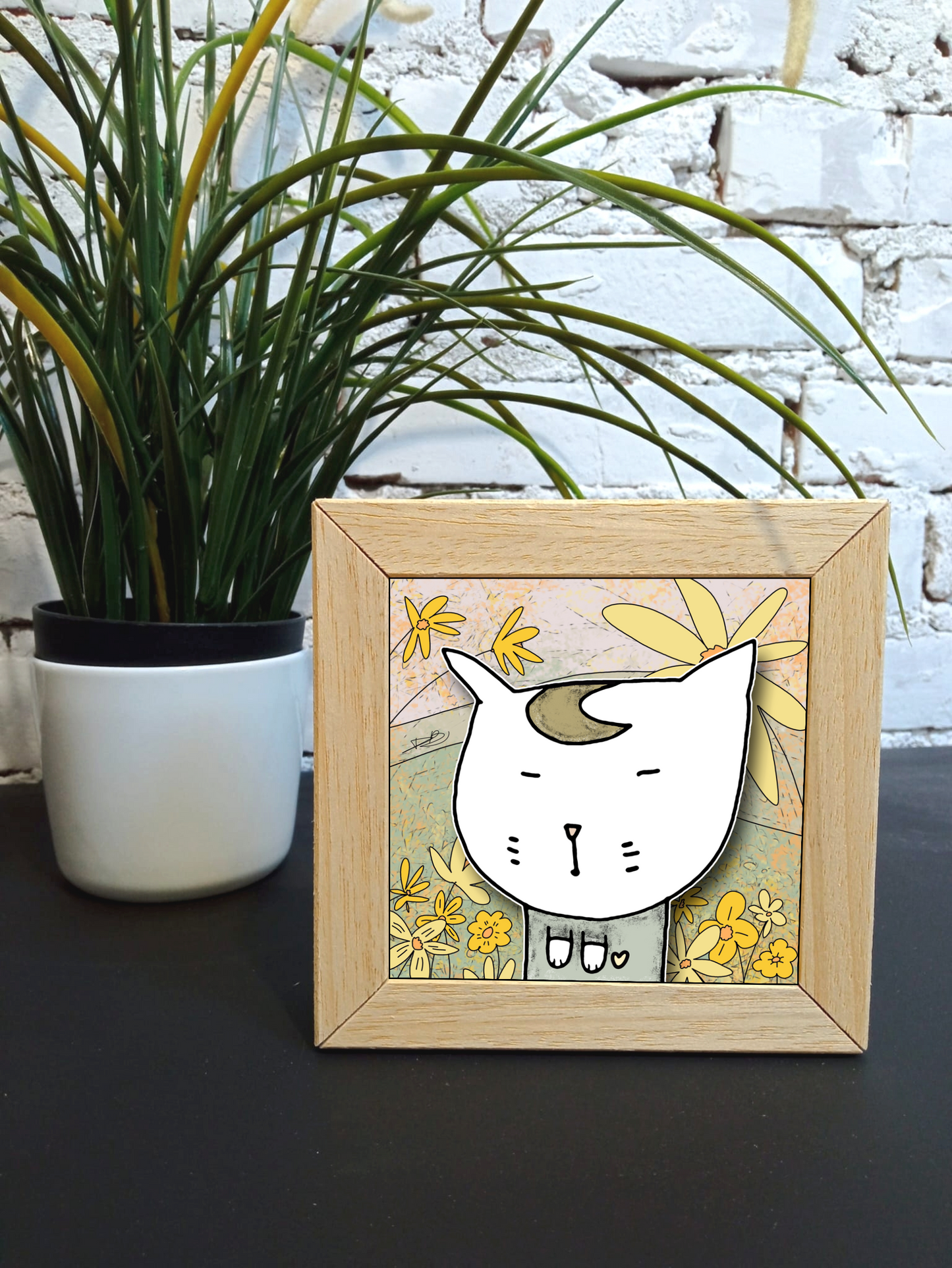 Quadretto 14x14 "The Cat In Art" #03