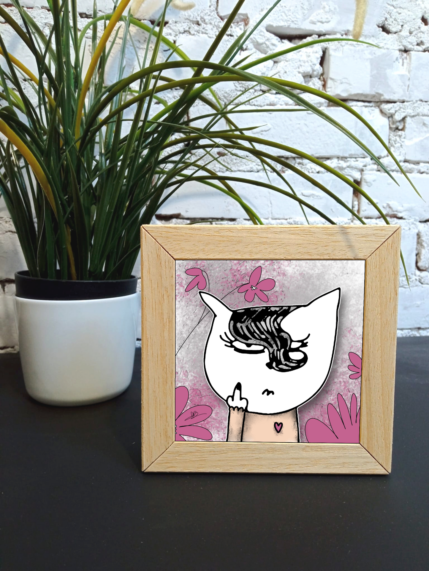 Quadretto 14x14 "The Cat In Art" #01