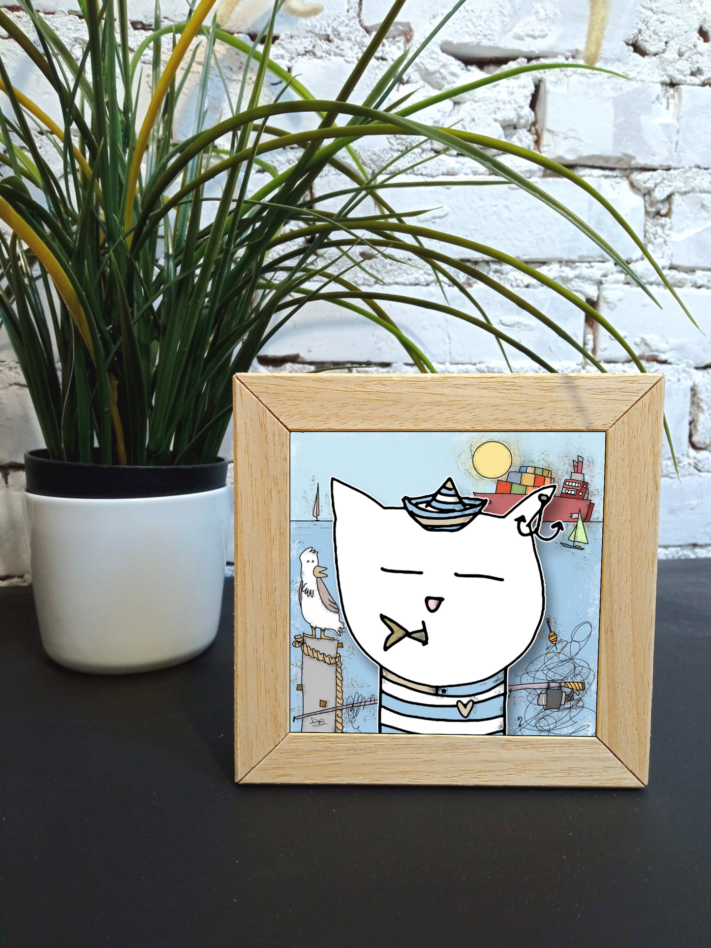 Quadretto 14x14 "The Cat In Art" #18