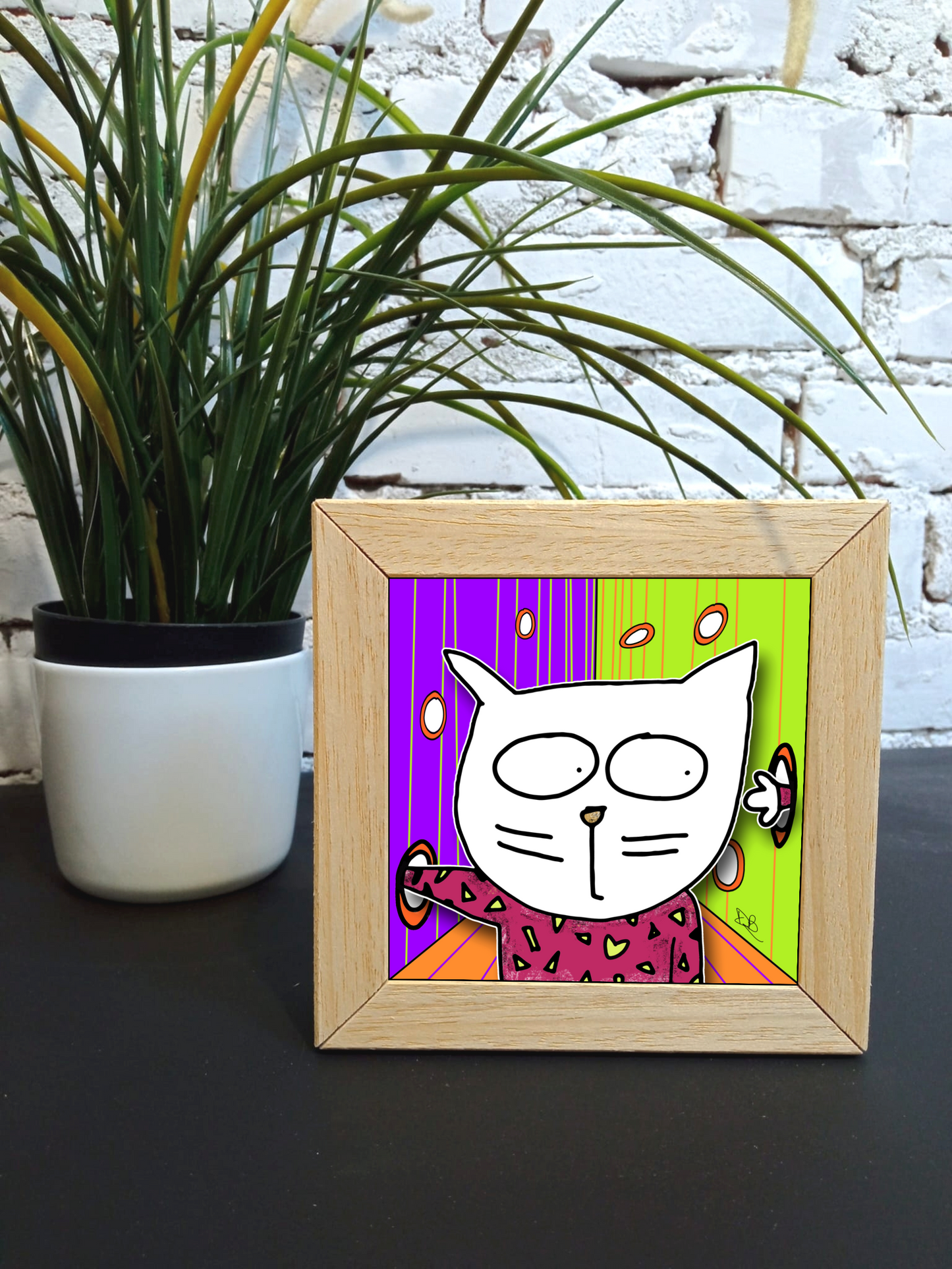 Quadretto 14x14 "The Cat In Art" #42