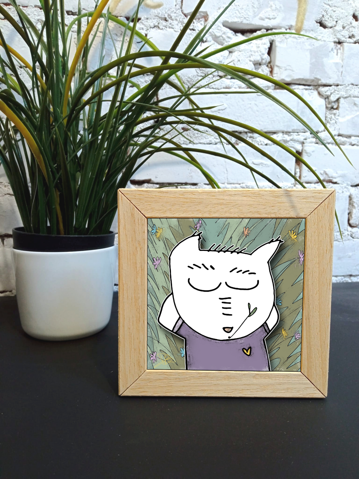 Quadretto 14x14 "The Cat In Art" #11