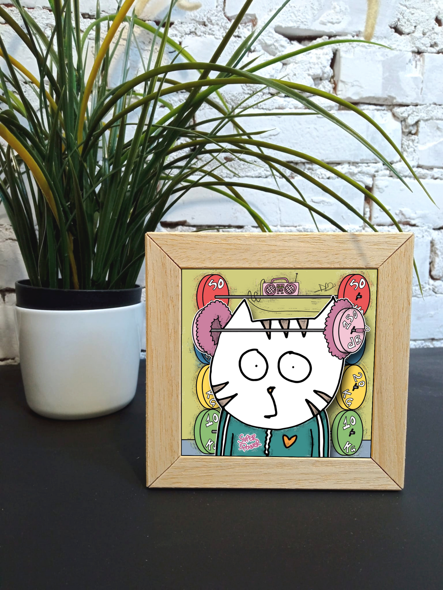 Quadretto 14x14 "The Cat In Art" #33