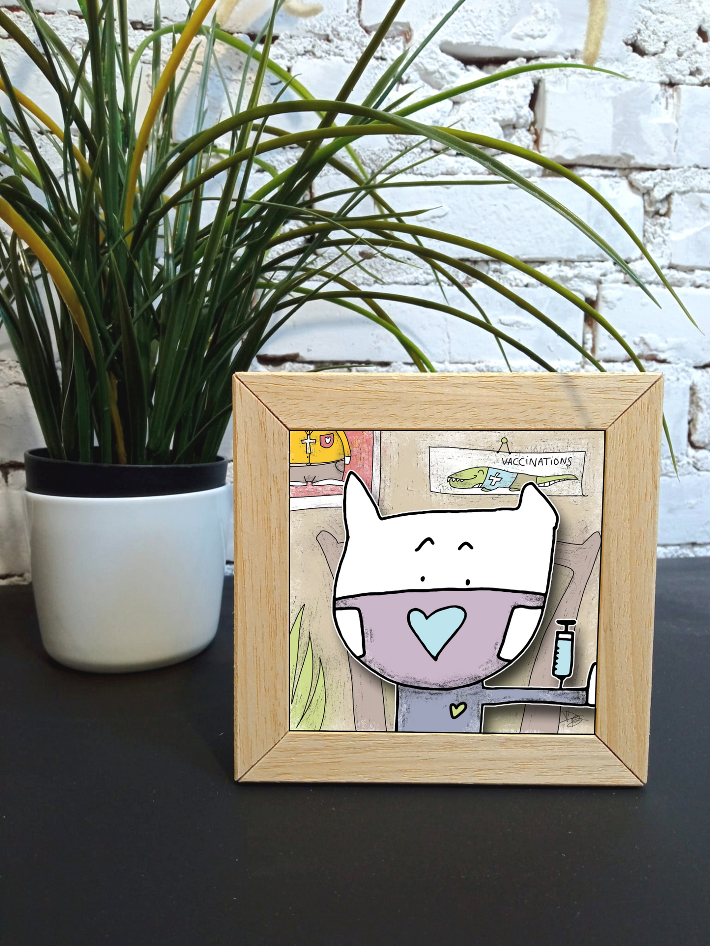 Quadretto 14x14 "The Cat In Art" #02