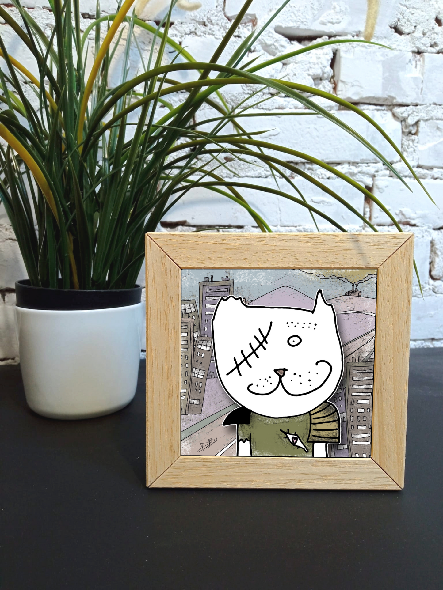 Quadretto 14x14 "The Cat In Art" #10