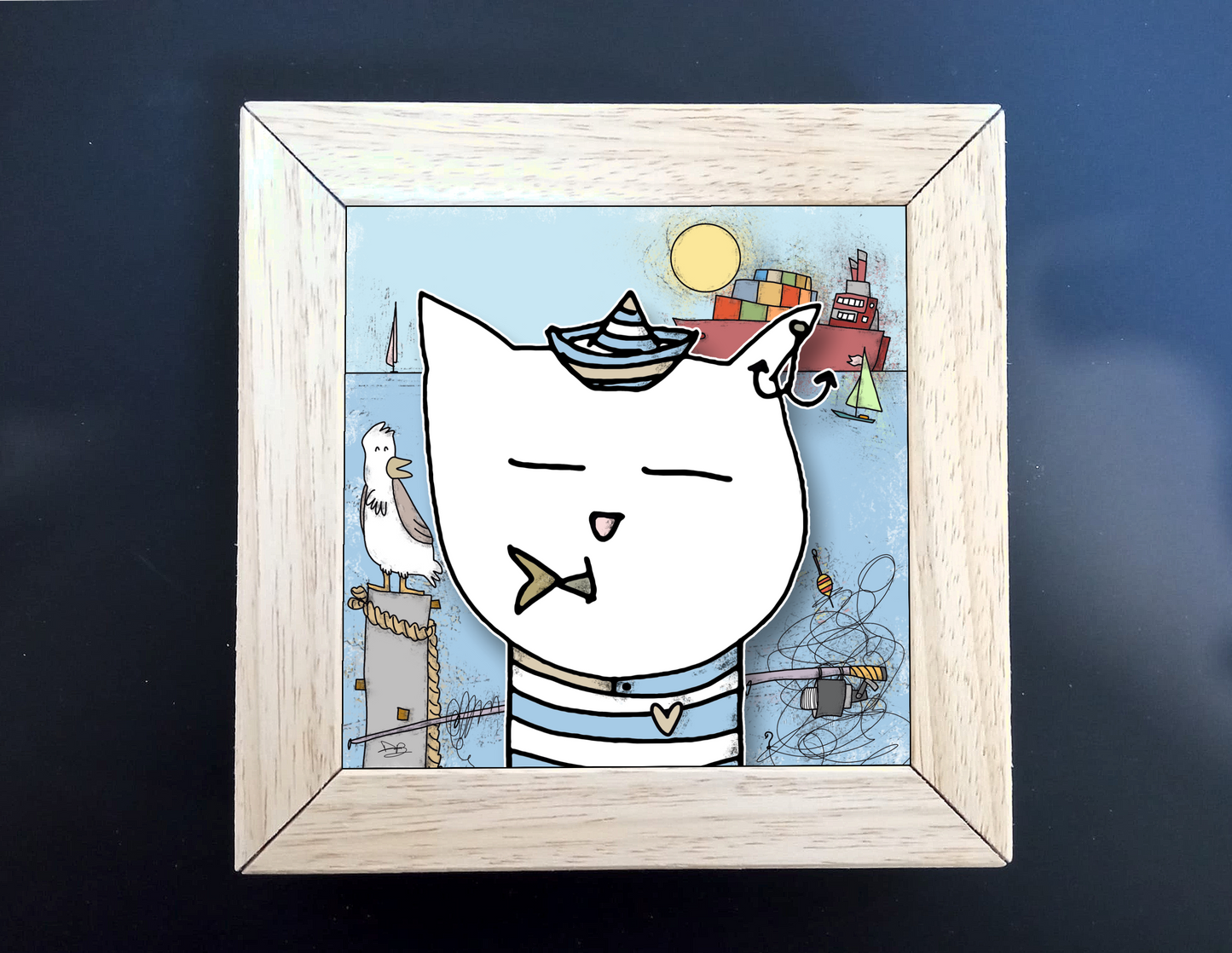 Quadretto 14x14 "The Cat In Art" #18