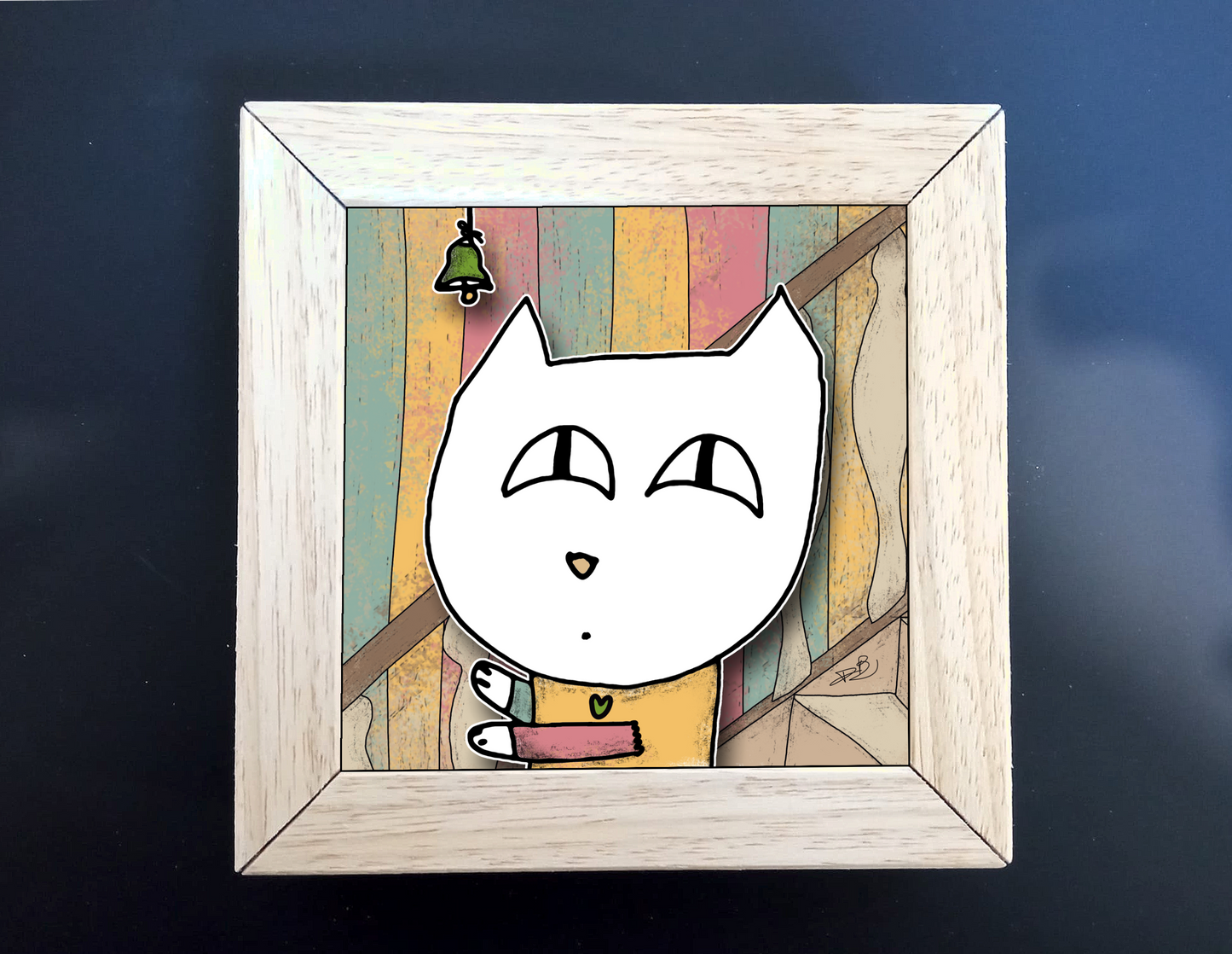 Quadretto 14x14 "The Cat In Art" #08