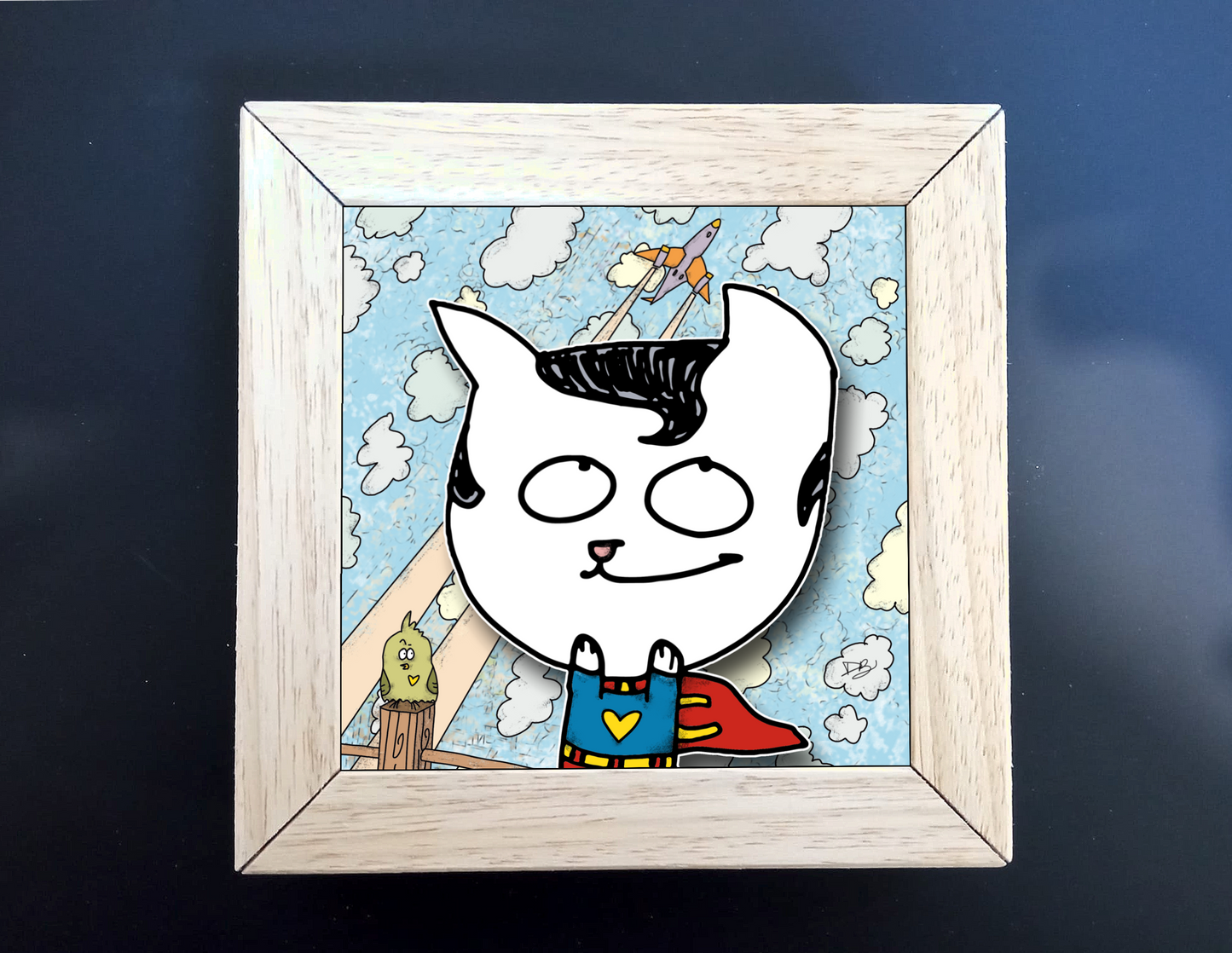 Quadretto 14x14 "The Cat In Art" #44