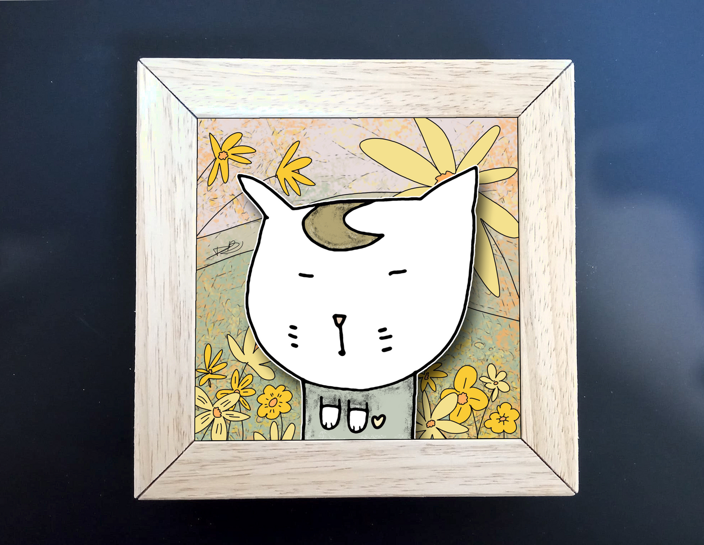 Quadretto 14x14 "The Cat In Art" #03