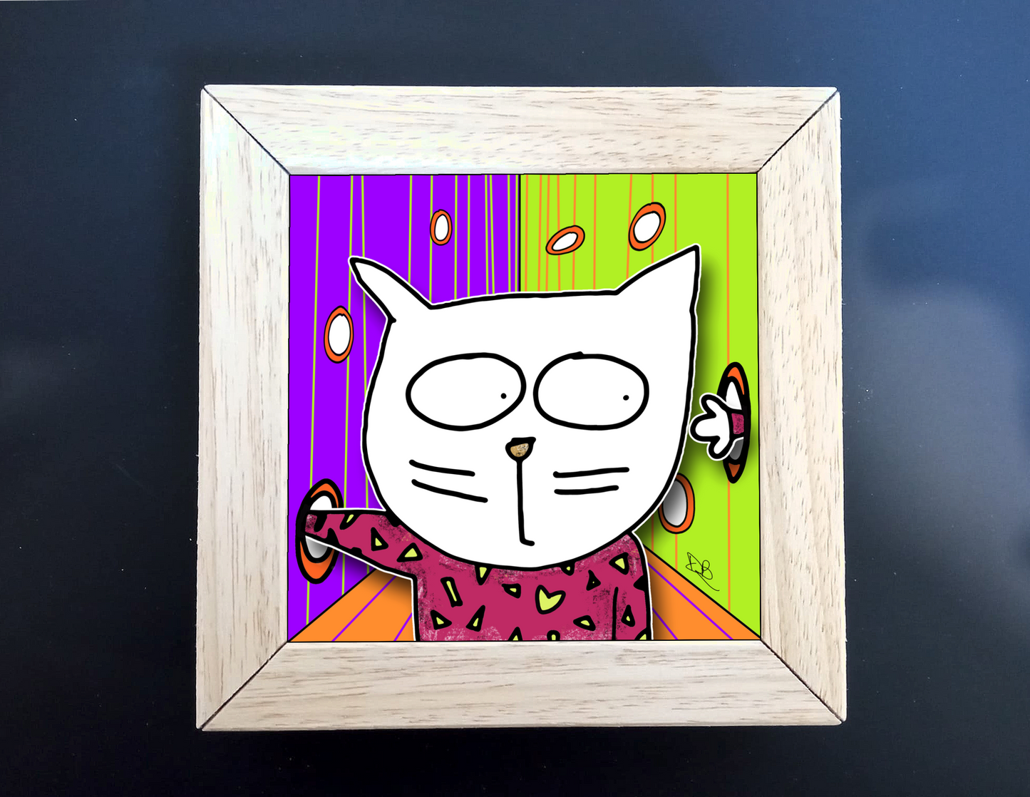 Quadretto 14x14 "The Cat In Art" #42