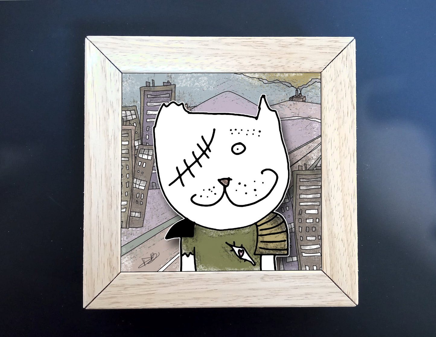 Quadretto 14x14 "The Cat In Art" #10