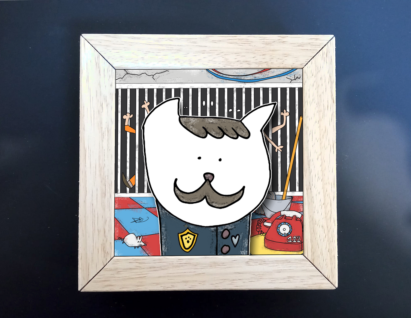 Quadretto 14x14 "The Cat In Art" #15