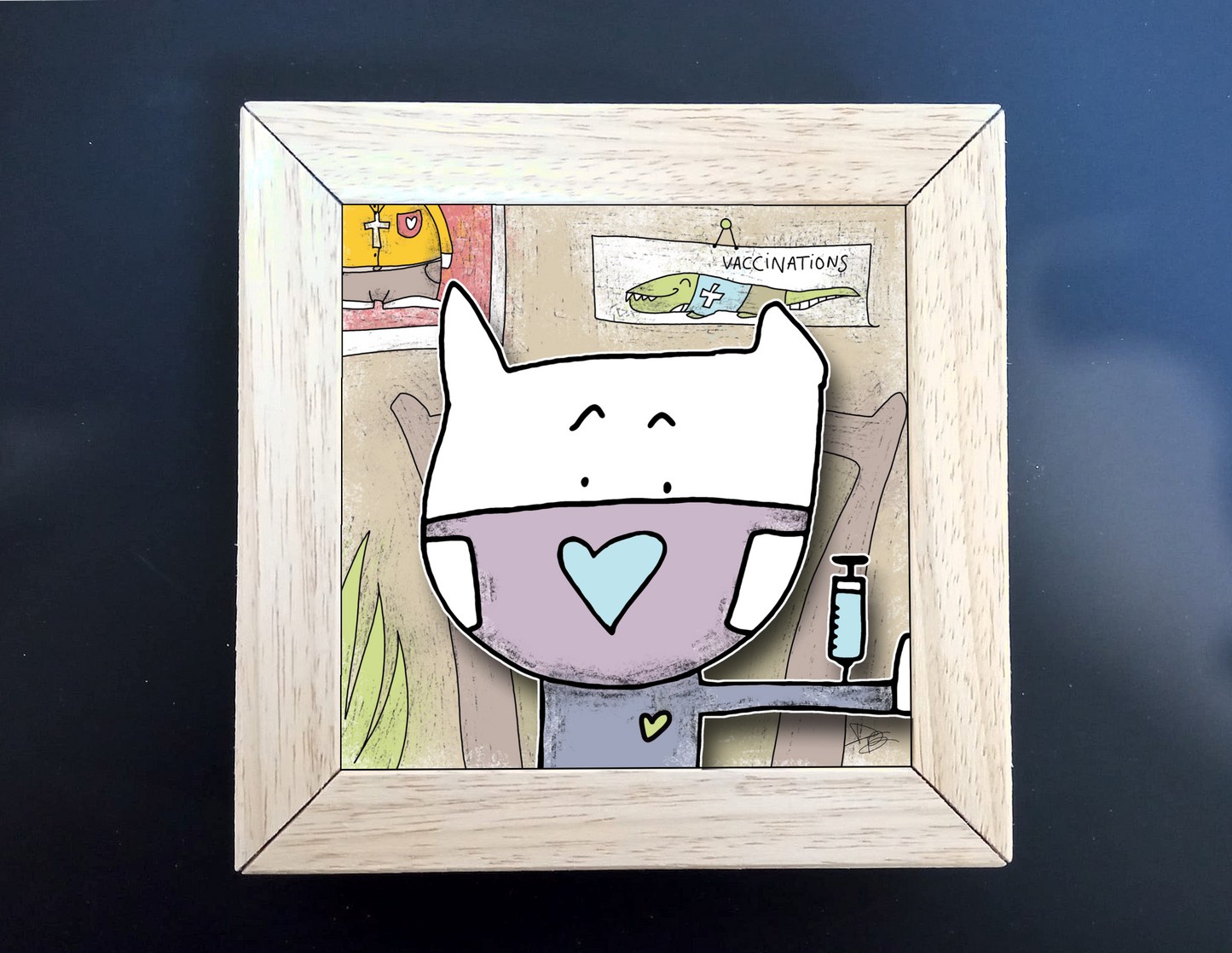 Quadretto 14x14 "The Cat In Art" #02