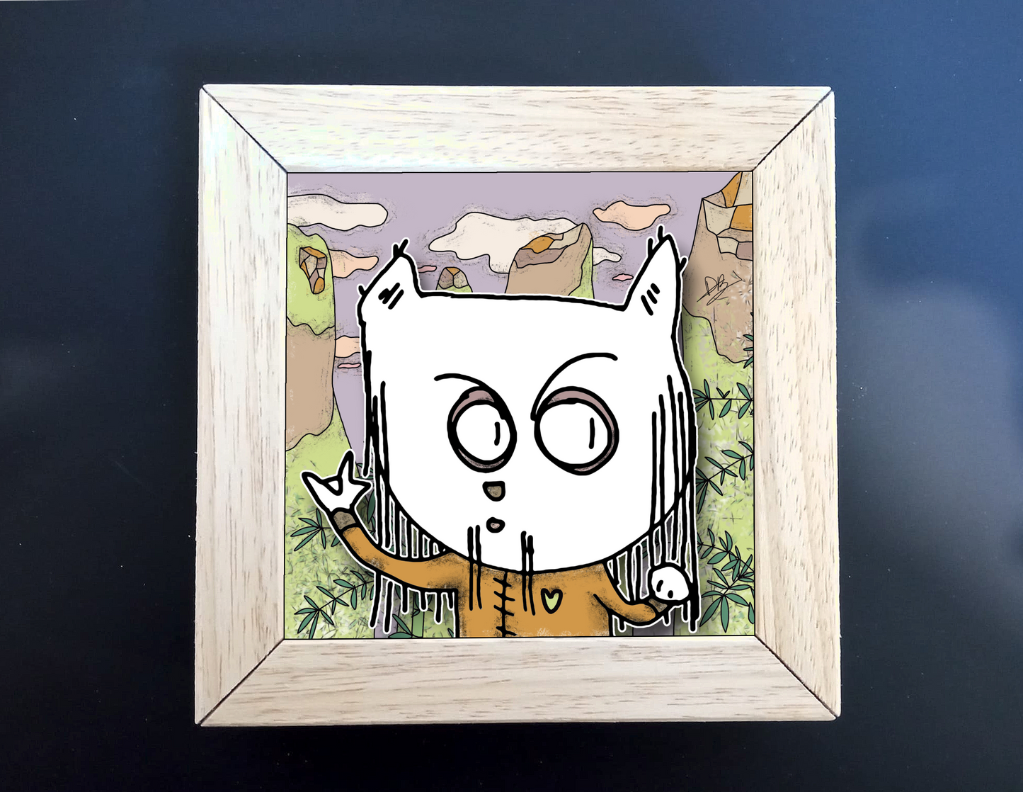 Quadretto 14x14 "The Cat In Art" #50