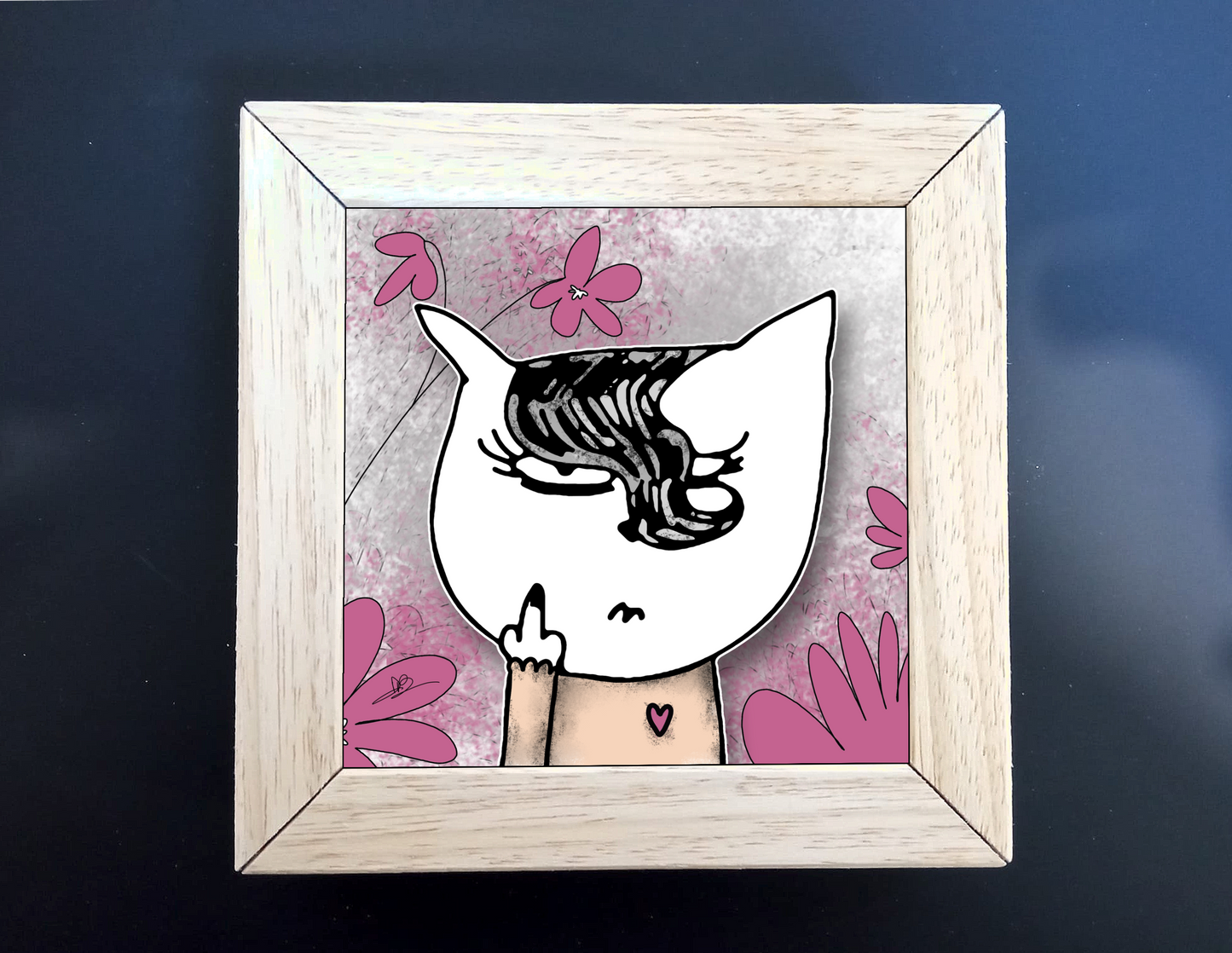Quadretto 14x14 "The Cat In Art" #01