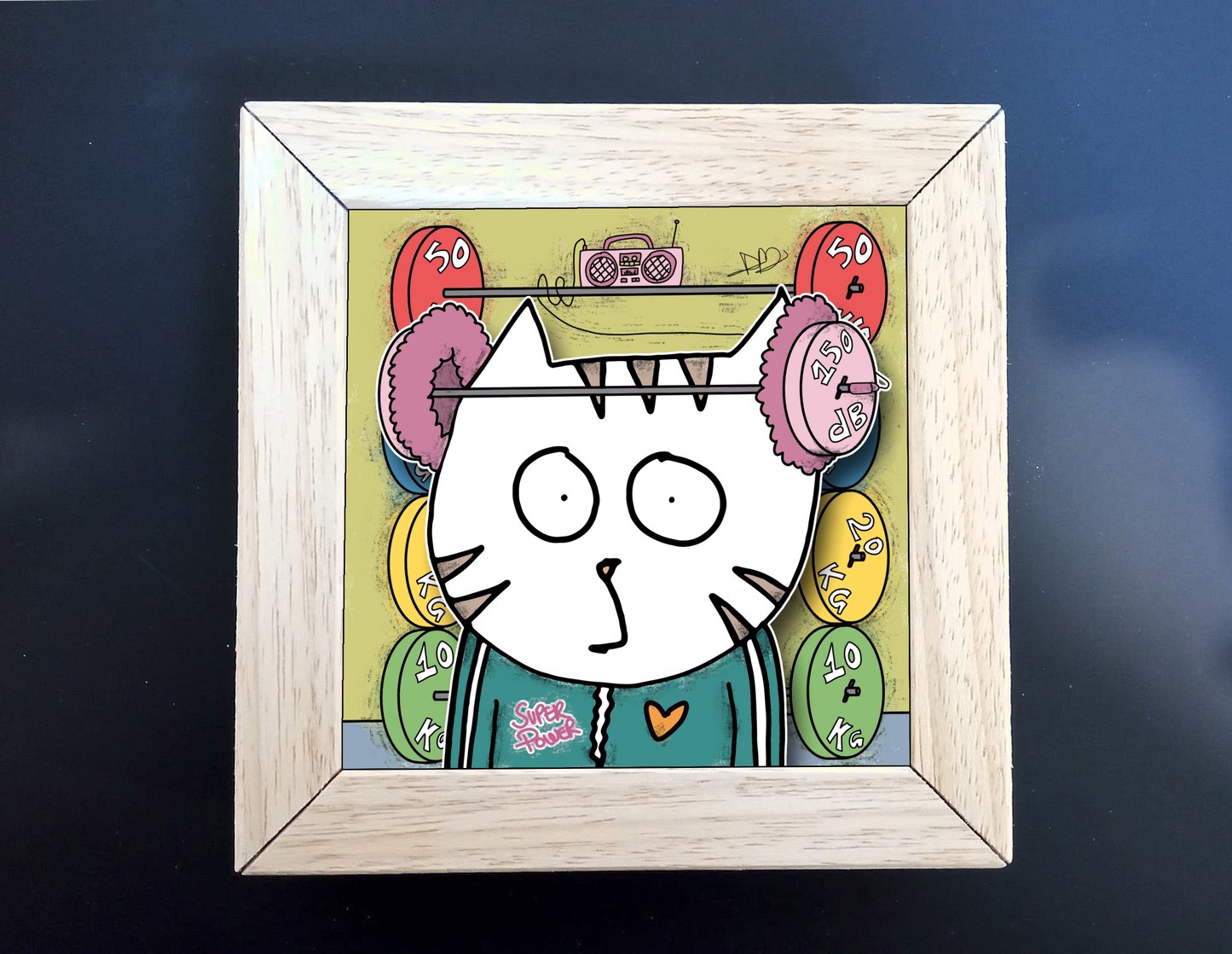 Quadretto 14x14 "The Cat In Art" #33