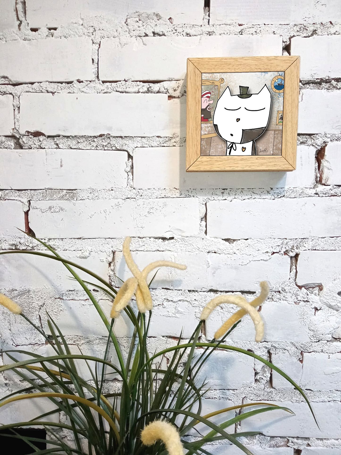 Quadretto 14x14 "The Cat In Art" #04