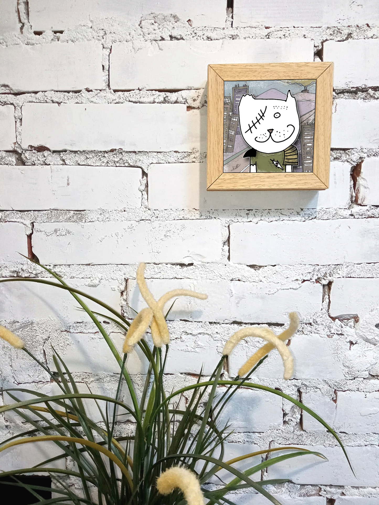 Quadretto 14x14 "The Cat In Art" #10