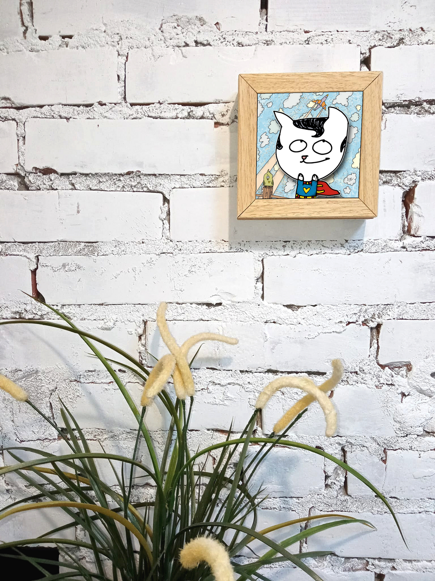 Quadretto 14x14 "The Cat In Art" #44