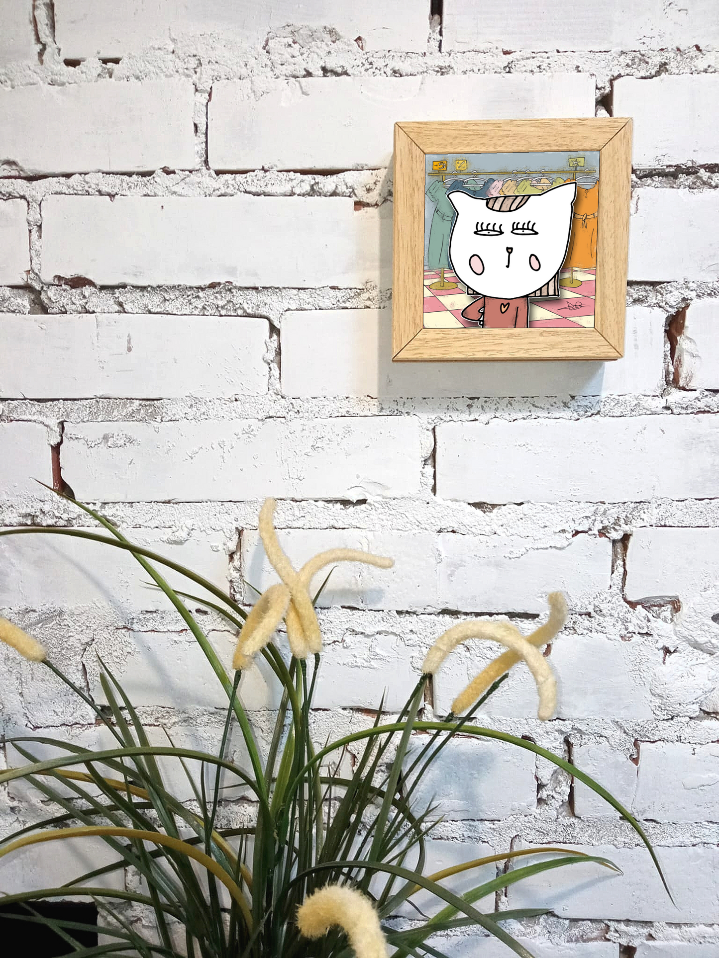 Quadretto 14x14 "The Cat In Art" #12