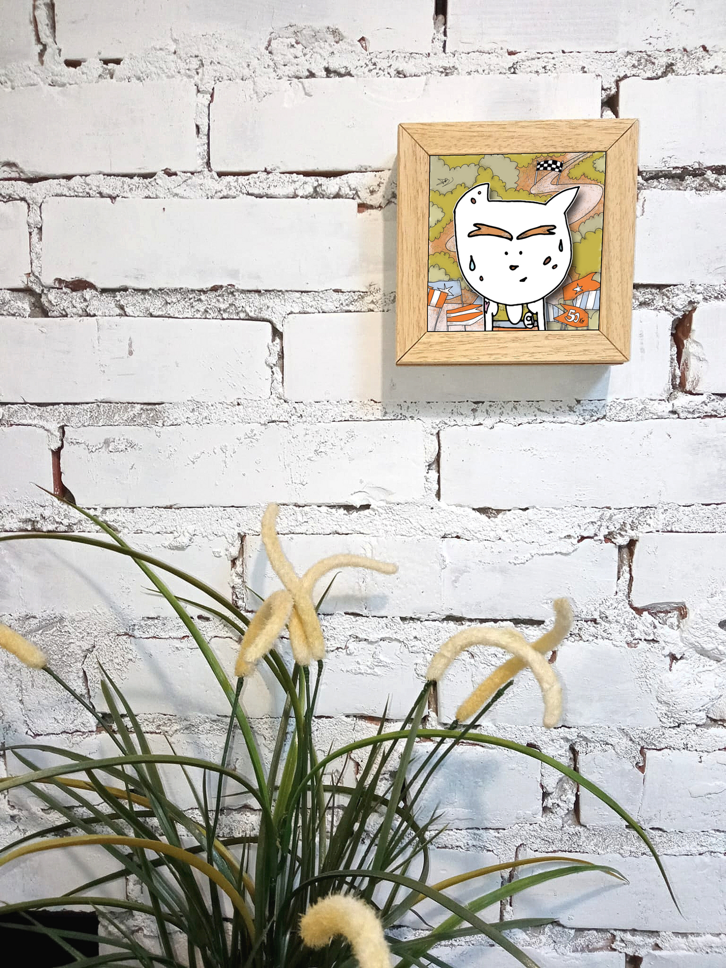 Quadretto 14x14 "The Cat In Art" #09