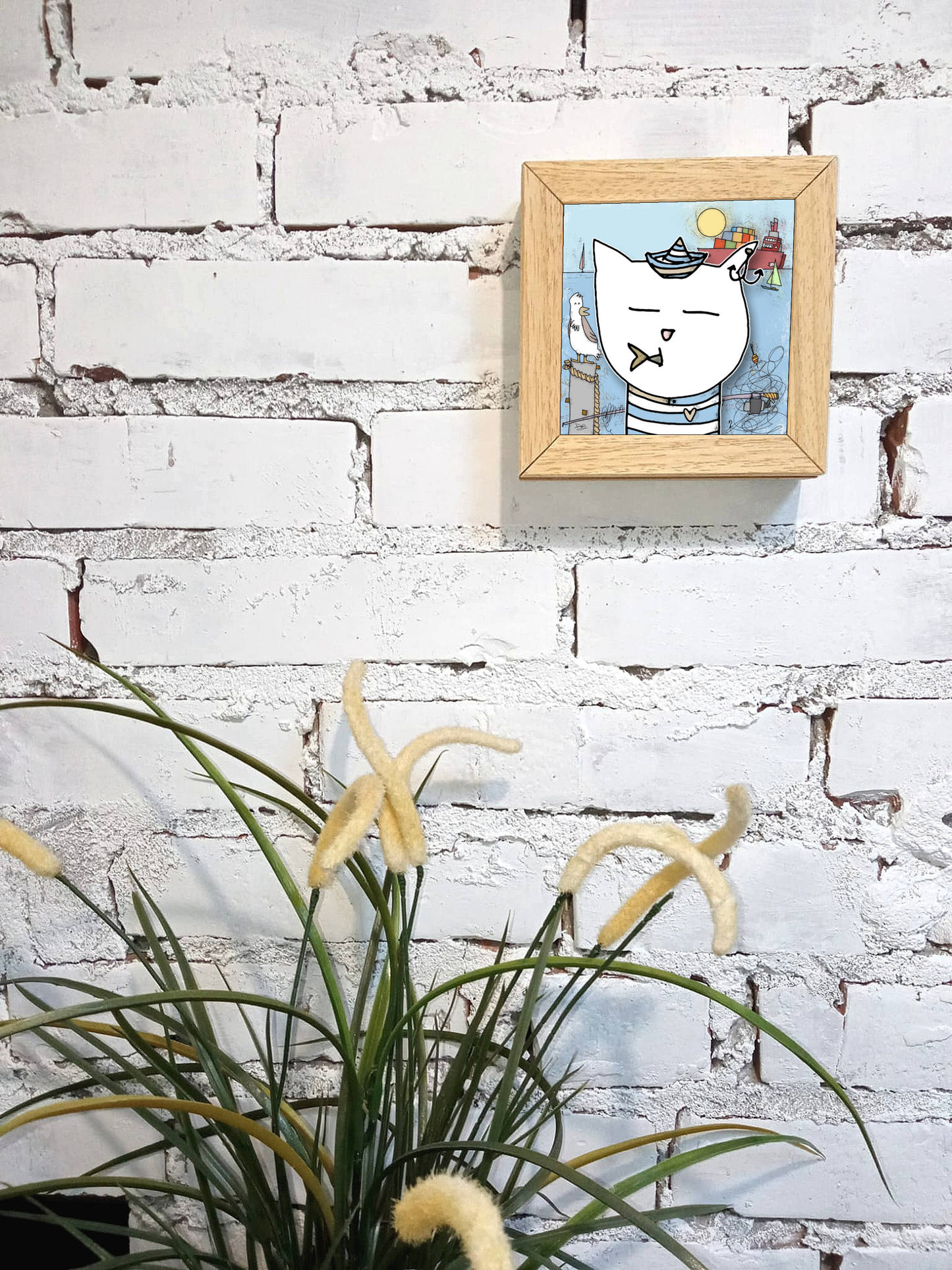 Quadretto 14x14 "The Cat In Art" #18