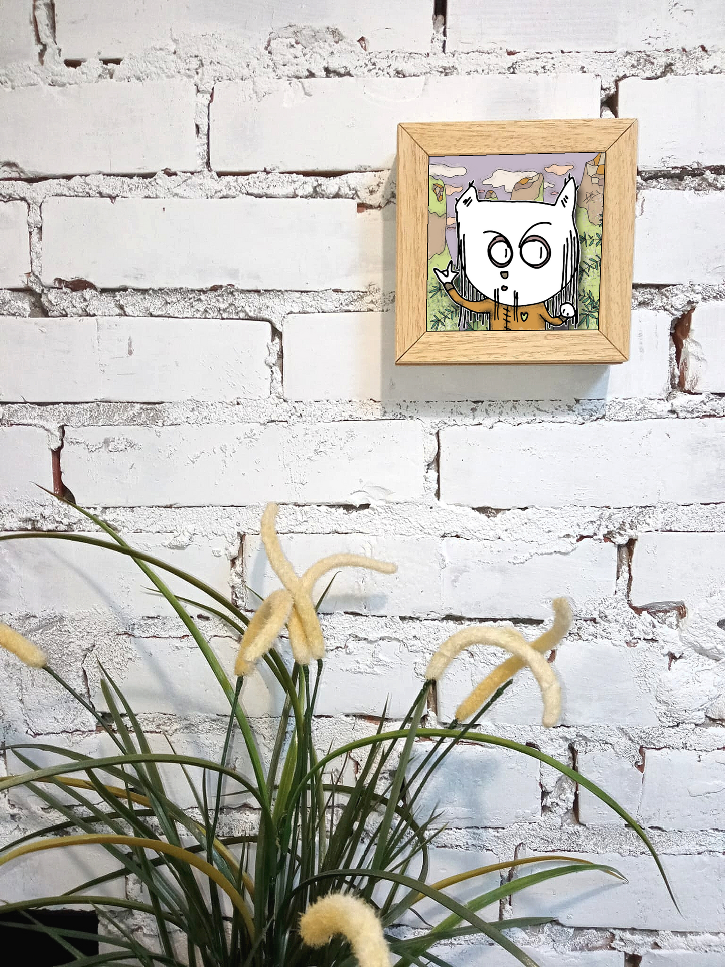 Quadretto 14x14 "The Cat In Art" #50