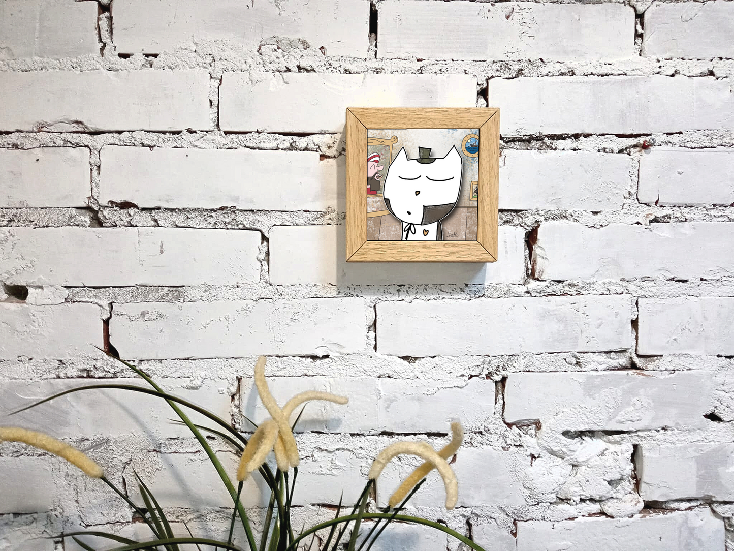 Quadretto 14x14 "The Cat In Art" #04