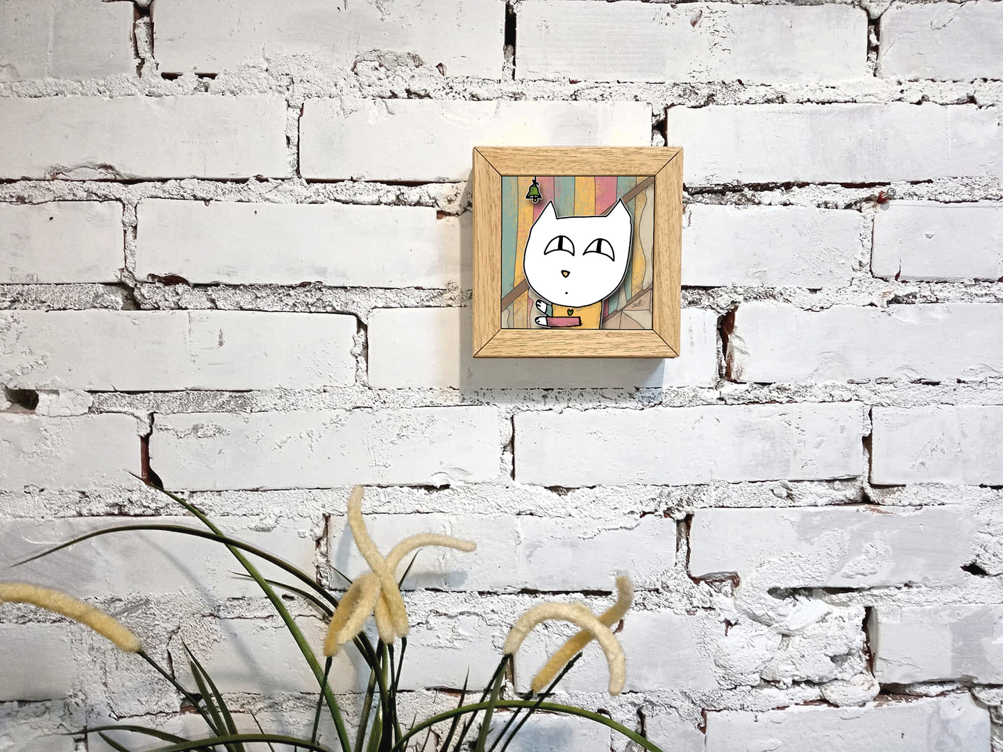 Quadretto 14x14 "The Cat In Art" #08