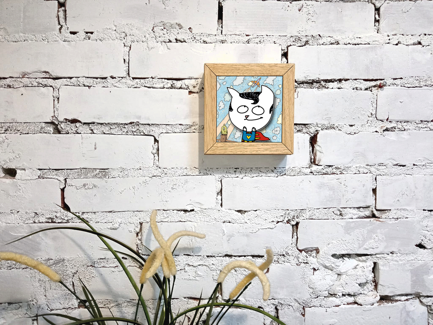 Quadretto 14x14 "The Cat In Art" #44