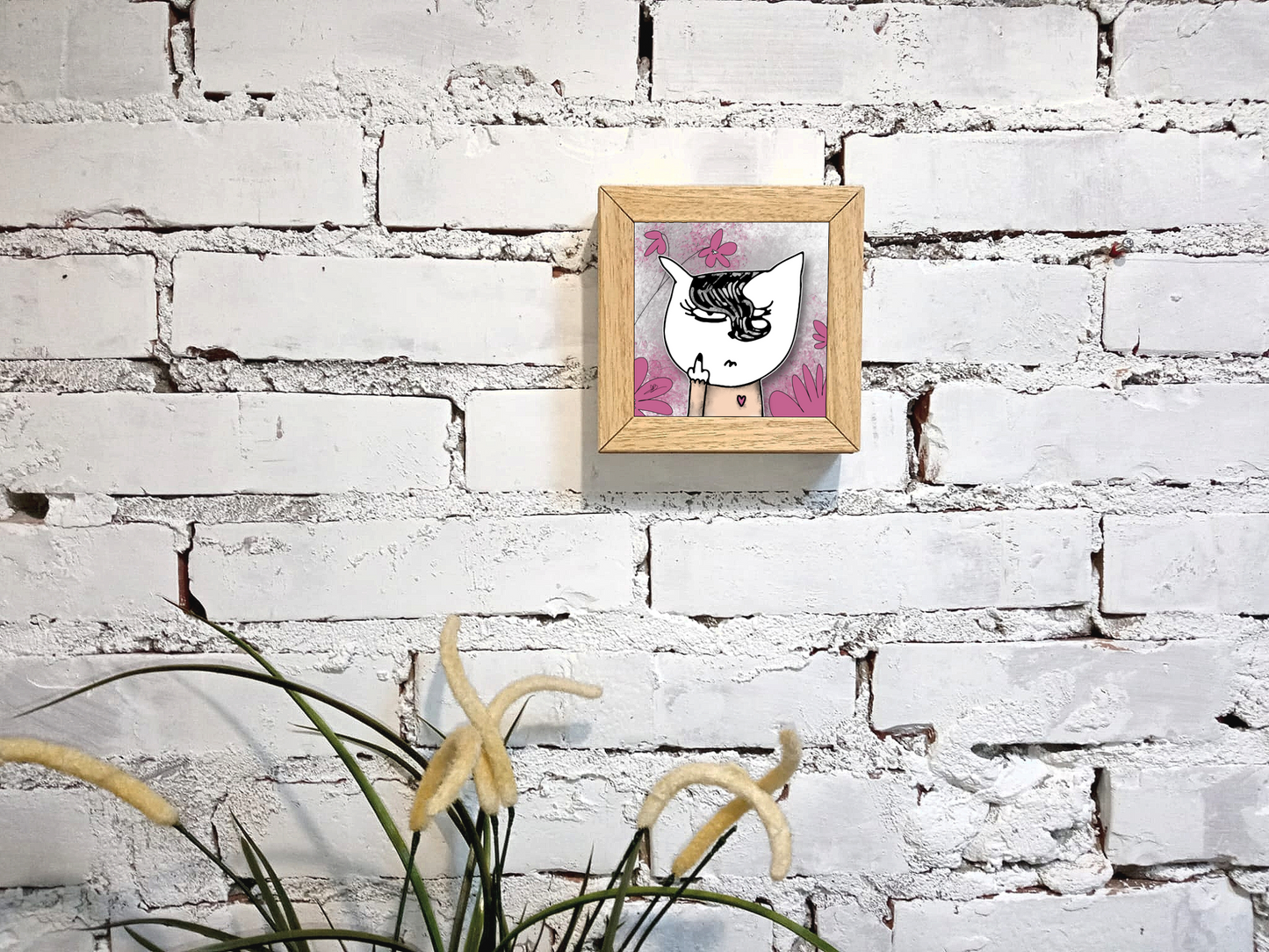 Quadretto 14x14 "The Cat In Art" #01