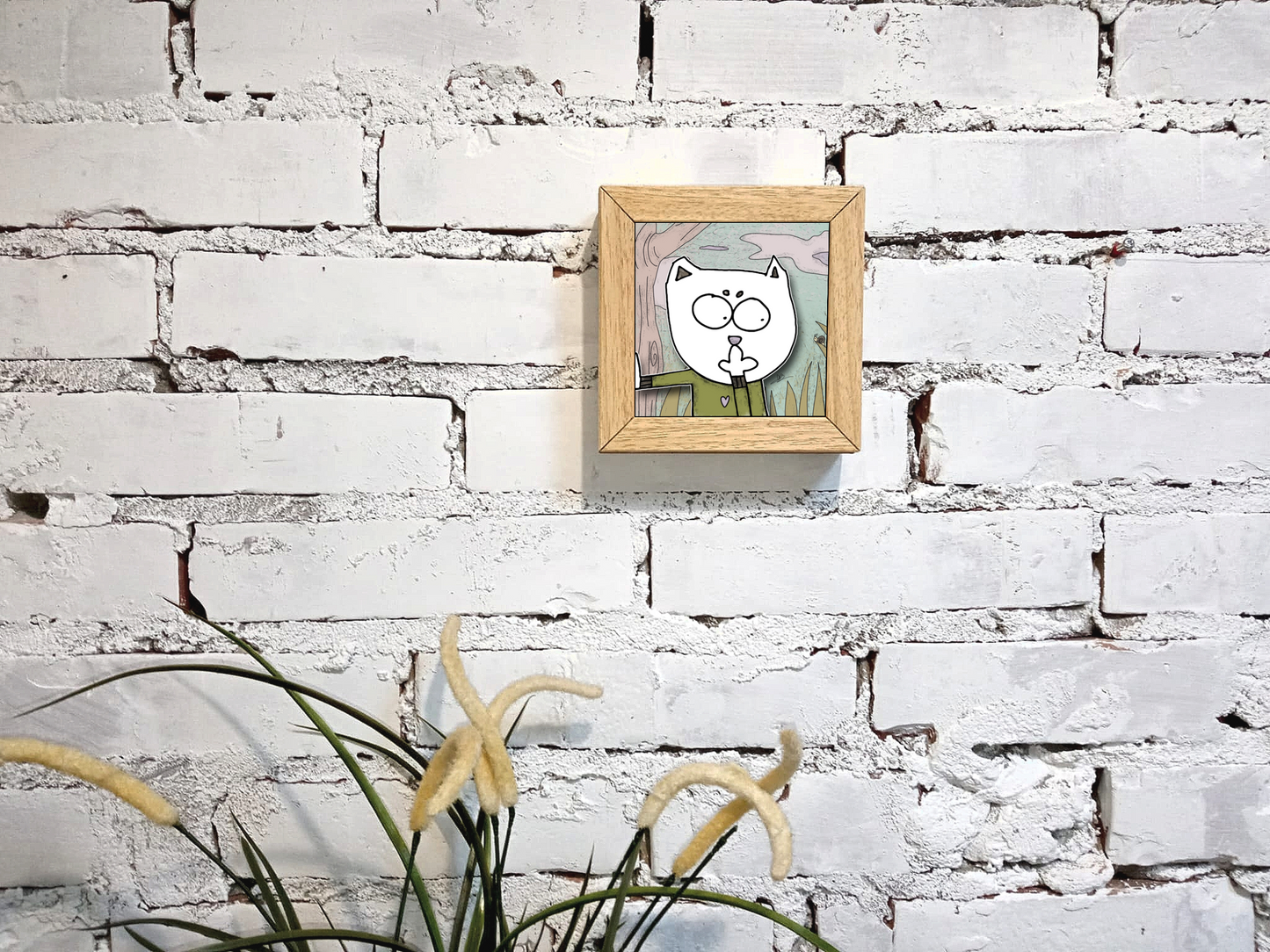 Quadretto 14x14 "The Cat In Art" #07