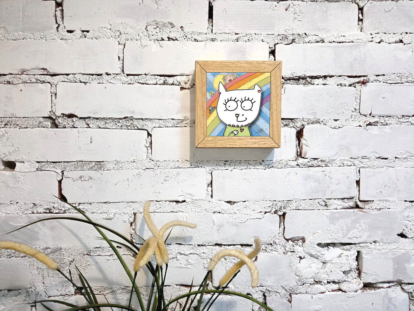 Quadretto 14x14 "The Cat In Art" #14