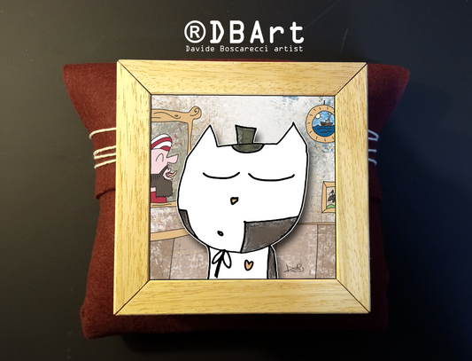 Quadretto 14x14 "The Cat In Art"  #04