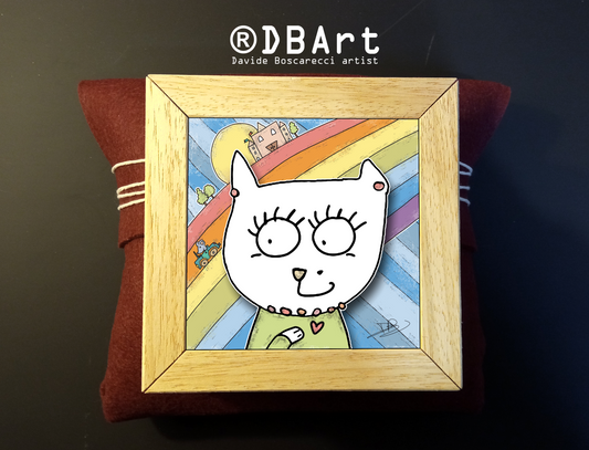 Quadretto 14x14 "The Cat In Art"  #14