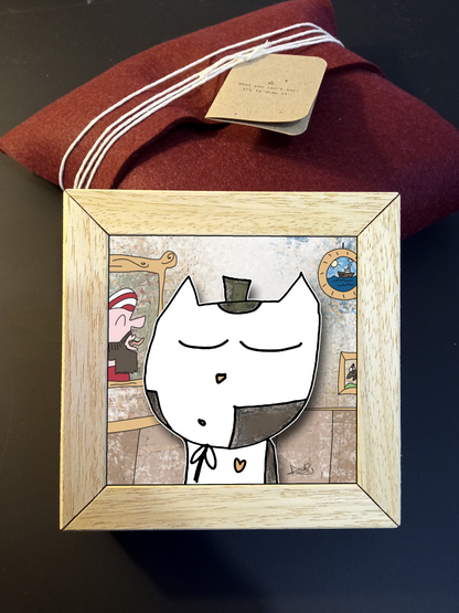 Quadretto 14x14 "The Cat In Art"  #04