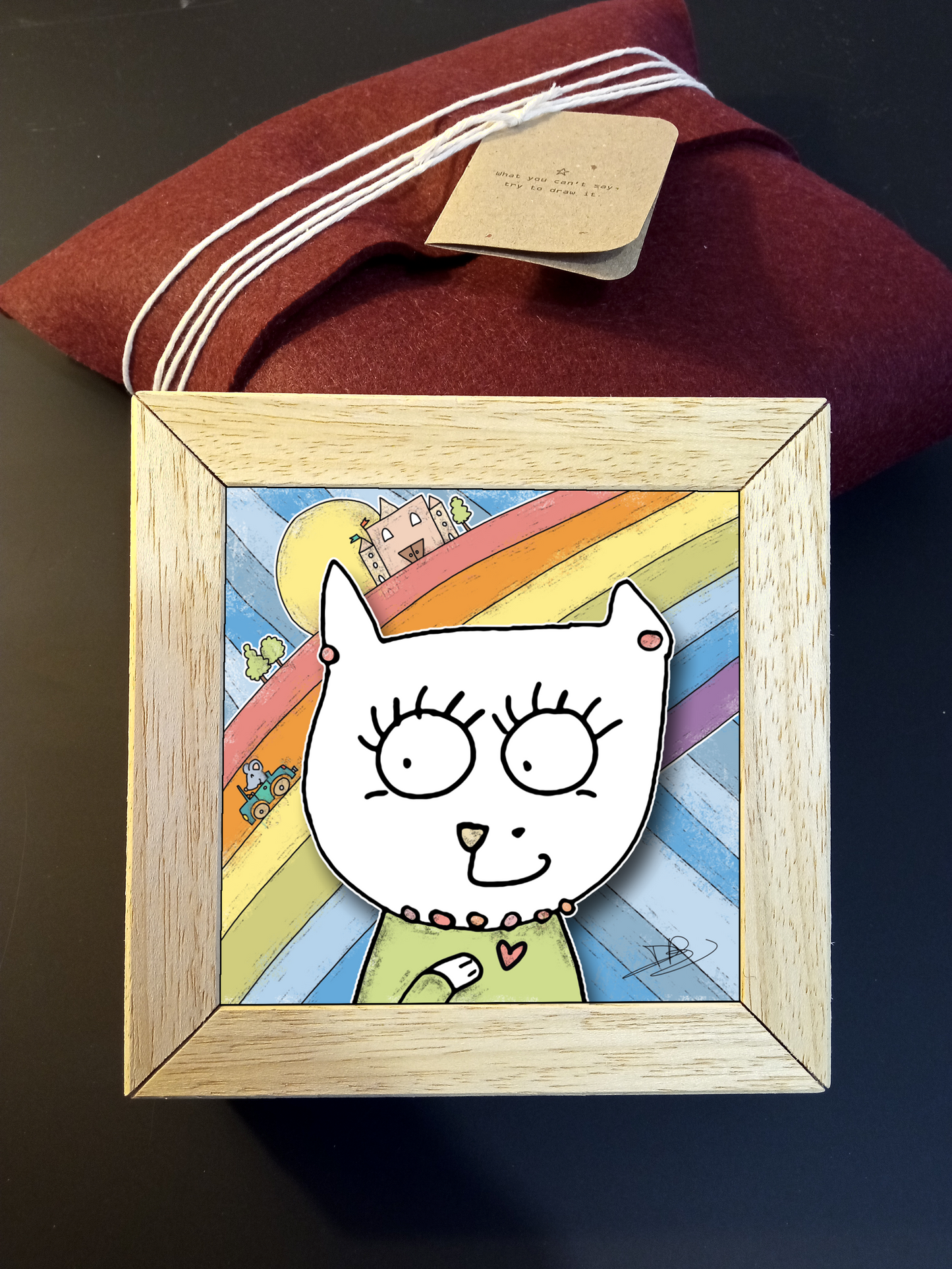 Quadretto 14x14 "The Cat In Art"  #14